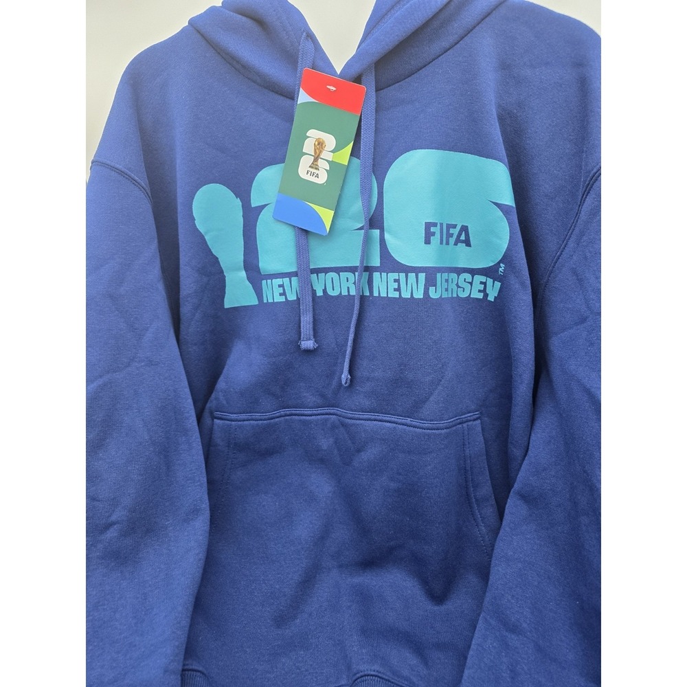 Fifa Mens World Cup Hoodie Sweatshirt Blue Sz XXL New With Tags